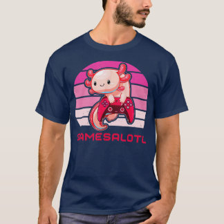 Axolotl Lover Cute Axolotl Gaming  Gamesolotl  T-Shirt