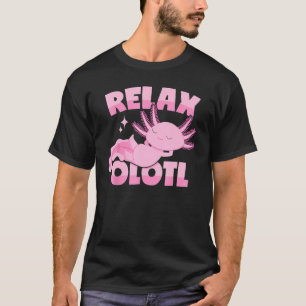 Axolotl Lover Mexican Salamander Relaxolotl Sleepi T-Shirt