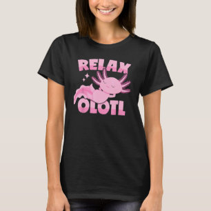 Axolotl Lover Mexican Salamander Relaxolotl Sleepi T-Shirt