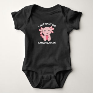 Axolotl Lovers Cute Animals For Kids Pink Baby Bodysuit