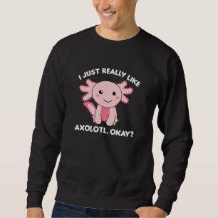 Axolotl Lovers Cute Animals For Kids Pink Sweatshirt