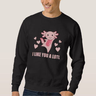 Axolotl Lovers Cute Animals For Kids Pink Sweatshirt