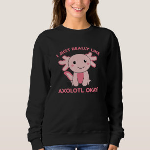 Axolotl Lovers Cute Animals For Kids Pink Sweatshirt