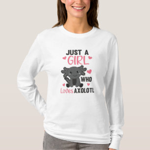 Axolotl Lovers Sweet Animals For Girls Pink T-Shirt