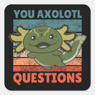Axolotl Lovers Sweet Animals Kids Axolotl Square S Square Sticker