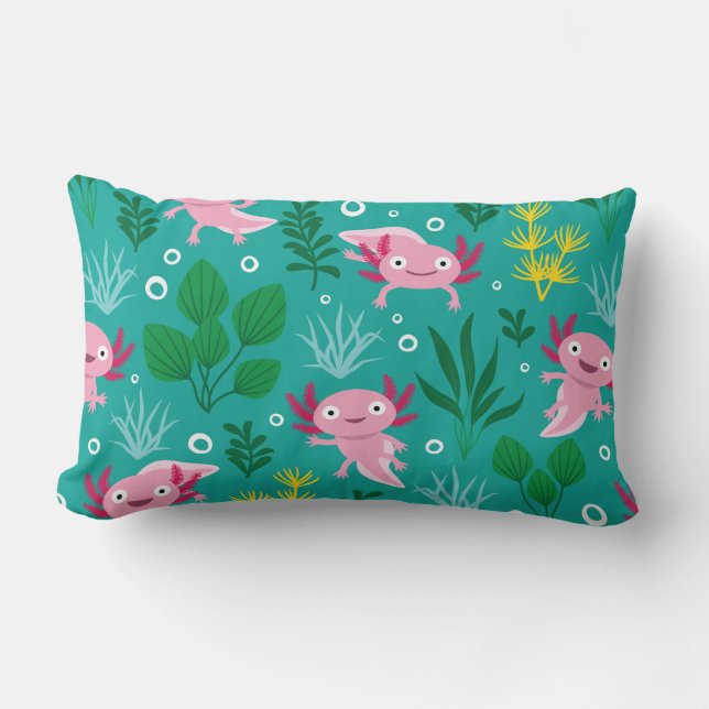 Axolotl Lumbar Pillow (Front)