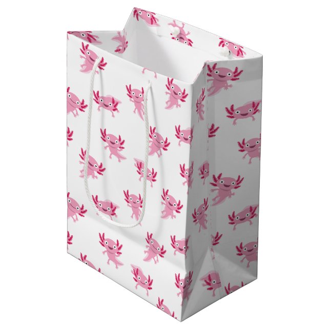 Axolotl Medium Gift Bag (Front Angled)