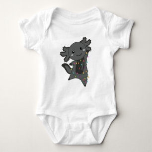 Axolotl Merry Christmas Winter Animals Axolotls Baby Bodysuit