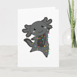 Axolotl Merry Christmas Winter Animals Axolotls Card