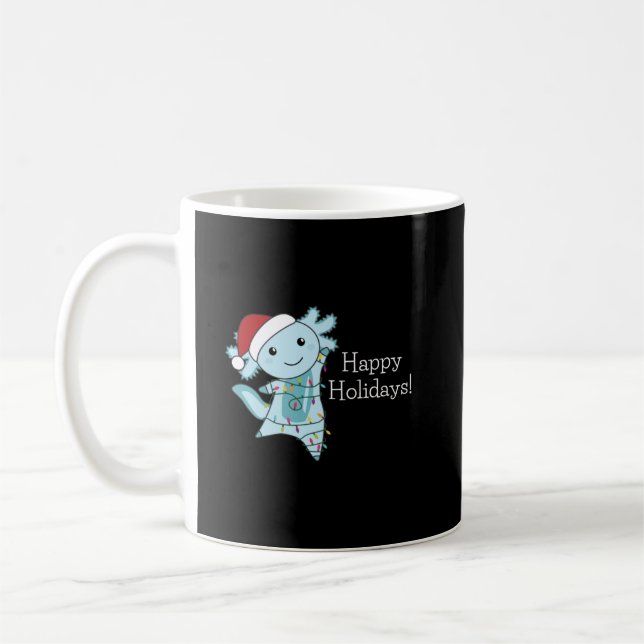 Axolotl Merry Christmas Winter Animals Axolotls Coffee Mug (Left)