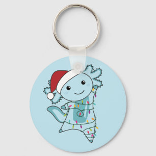 Axolotl Merry Christmas Winter Animals Axolotls Ke Key Ring