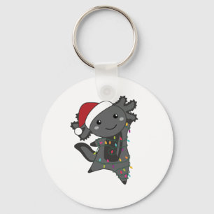 Axolotl Merry Christmas Winter Animals Axolotls Key Ring