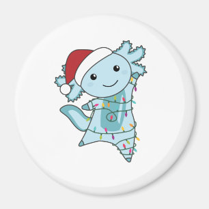 Axolotl Merry Christmas Winter Animals Axolotls Magnet