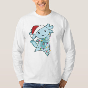 Axolotl Merry Christmas Winter Animals Axolotls T-Shirt