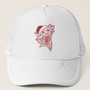Axolotl Merry Christmas Winter Animals Axolotls Trucker Hat