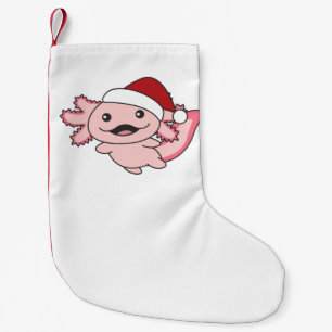 Axolotl Merry Christmas Winter Axolotl Small Christmas Stocking