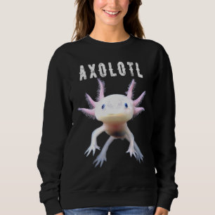 Axolotl Mexican Walking Fish Cute Amphibian Smilin Sweatshirt