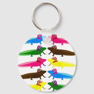 Axolotl Muster Key Ring