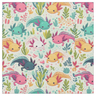 Axolotl Pattern Fabric