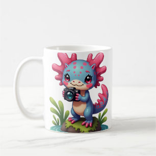 Axolotl Photographer Cute Kawaii Camera Nature Adv Coffee Mug