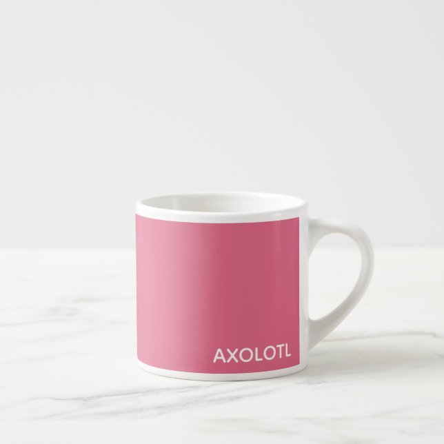 Axolotl pink colour name espresso cup (Right)