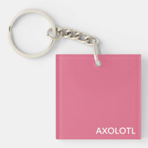 Axolotl pink colour name key ring