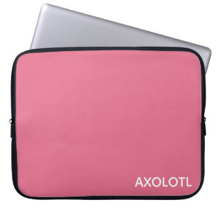 Axolotl pink colour name laptop sleeve