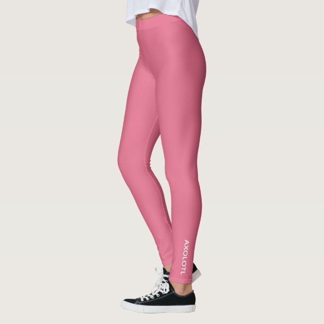 Axolotl pink colour name leggings (Left)
