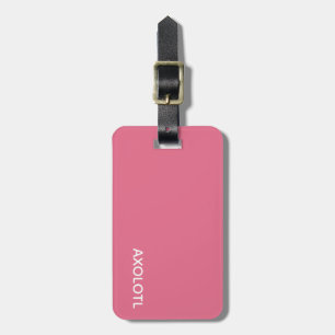 Axolotl pink colour name luggage tag