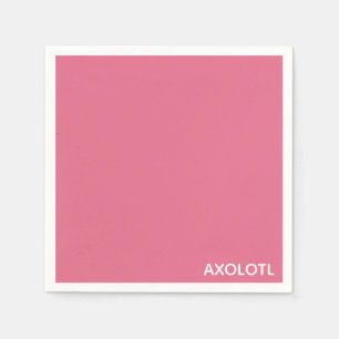 Axolotl pink colour name napkin