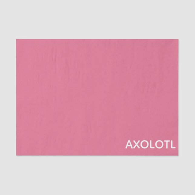 Axolotl pink colour name tissue paper (Front)