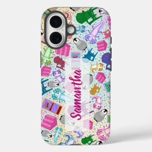 Axolotl Pink Stairs Apple iPhone 16 Case Tough