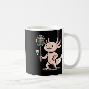 Axolotl Playing Badminton Player Shuttle Sport Coffee Mug