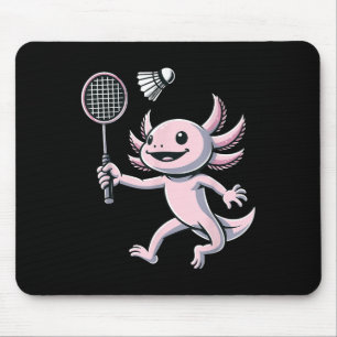 Axolotl Playing Badminton Player Shuttle Sport  Mouse Pad