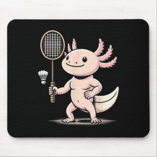 Axolotl Playing Badminton Player Shuttle Sport  Mouse Pad