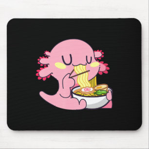 Axolotl Ramen Anime Kawaii Lovers Noodles Girls B Mouse Pad
