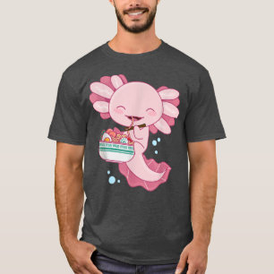 Axolotl Ramen Bowl, Axolotl eating Japanese Ramen  T-Shirt
