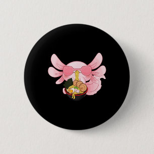 Axolotl Ramen Kawaii Japanese Anime Noodle Gift Wo 6 Cm Round Badge