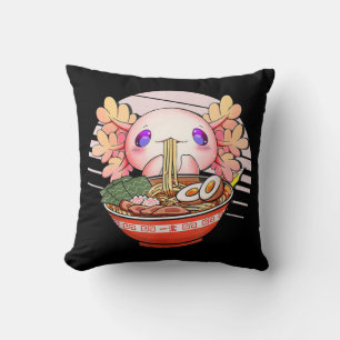 Axolotl Ramen Noodles Japanese Kawaii Anime Otaku Cushion