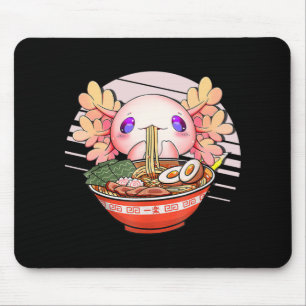 Axolotl Ramen Noodles Japanese Kawaii Anime Otaku  Mouse Pad