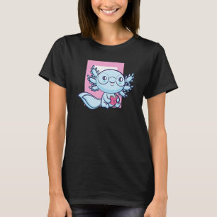 Axolotl Read Book Ambystoma Mexicanum Mexican Walk T-Shirt