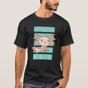 Axolotl Read Book Ambystoma Mexicanum Mexican Walk T-Shirt