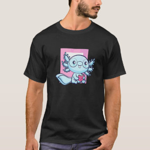 Axolotl Read Book Ambystoma Mexicanum Mexican Walk T-Shirt