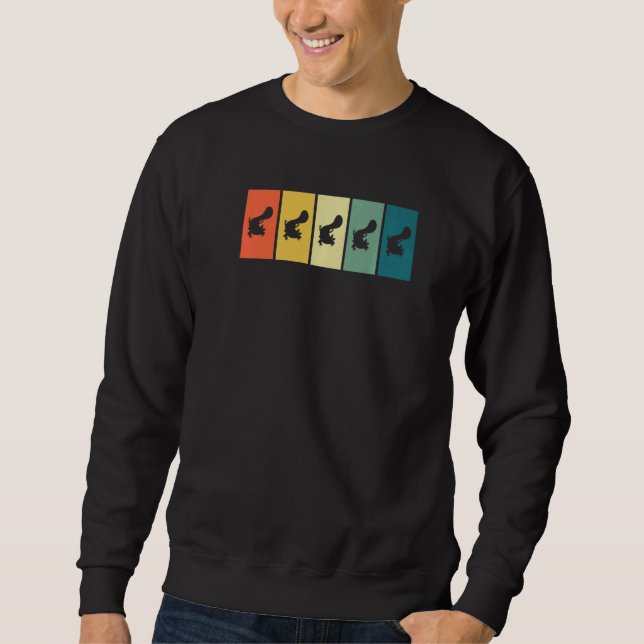 Axolotl Retro Sunset Axolotl   Sweatshirt (Front)