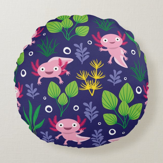 Axolotl Round Cushion (Front)