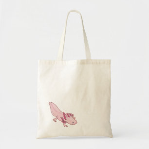 Axolotl salamander tote bag