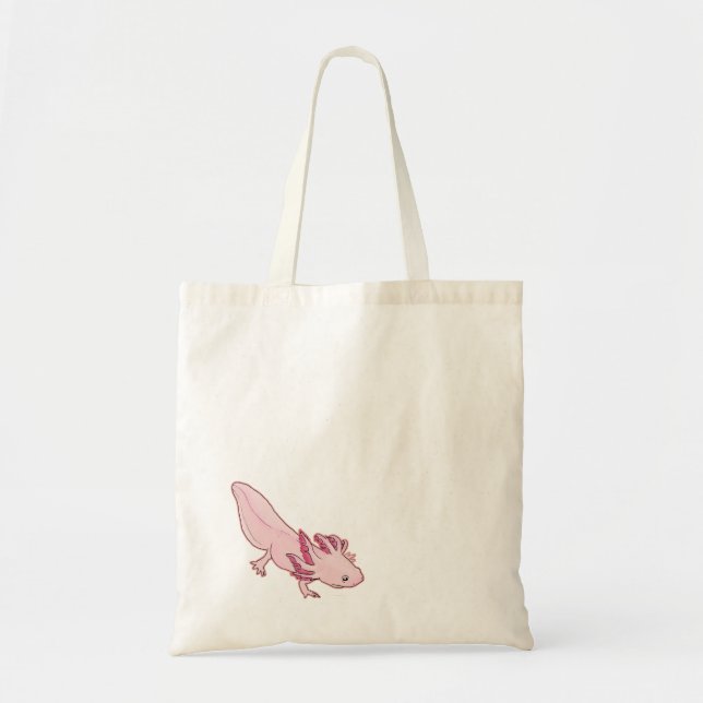 Axolotl salamander tote bag (Front)