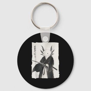Axolotl Samurai Janpanese Vintage Warrior Art Anim Key Ring