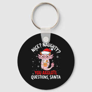 Axolotl Santa Hat Axolotl Questions Christmas Boys Key Ring