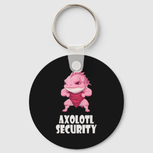 Axolotl Security Funny Muscles Axolotl Cute Hallow Key Ring